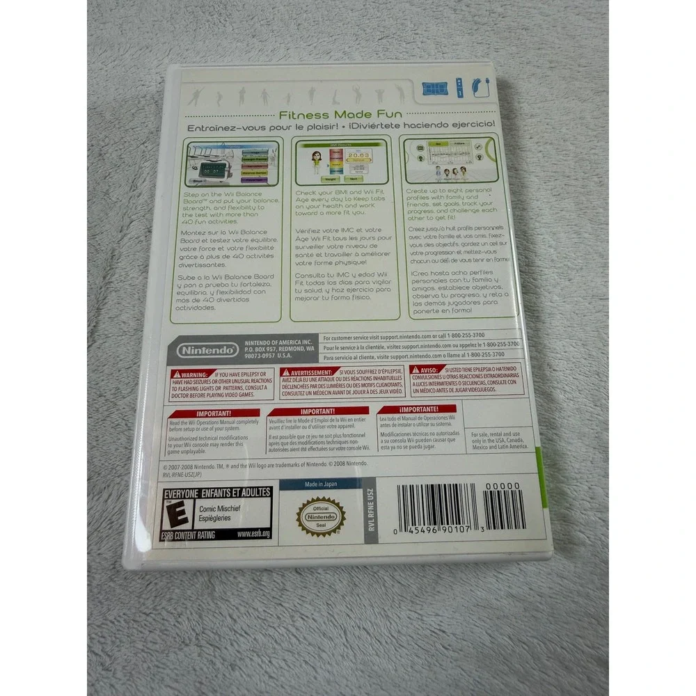 Nintendo Wii Fit Game RVL-RFNE-USA Video Game Disc Only Yoga Aerobics Balance